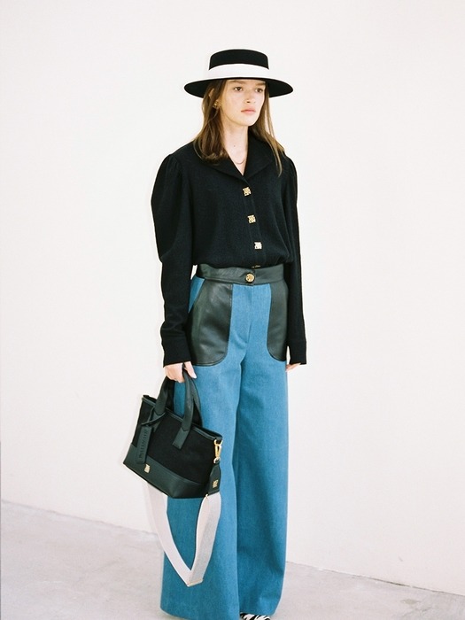 JENNA DENIM WIDE PANTS_BLACK