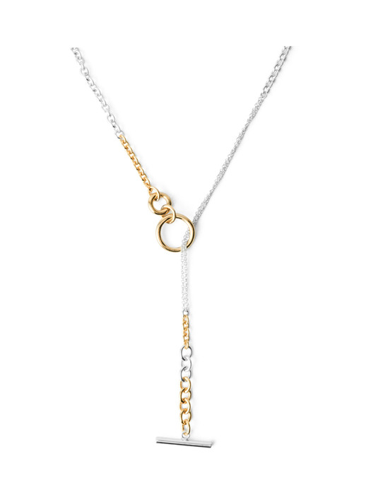 TOGGLE CHAIN NECKLACE GOLD&SILVER