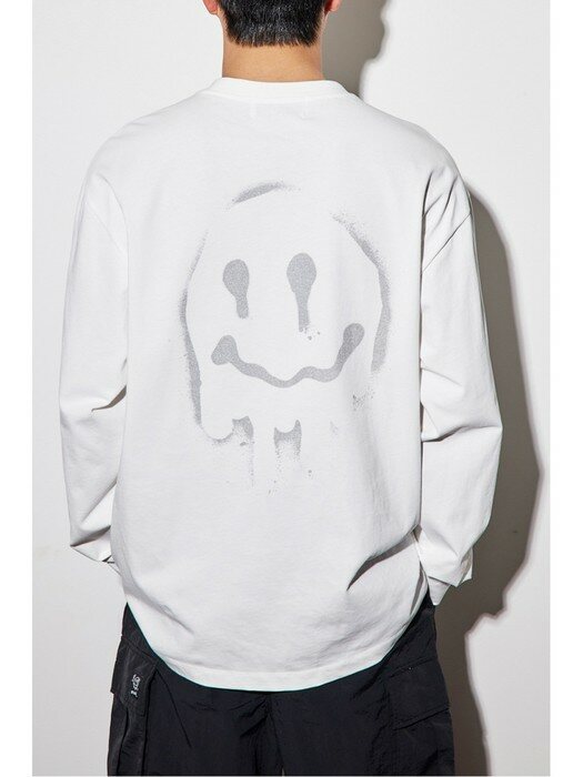 새드스마일 sadsmile logo printing long sleeve tee