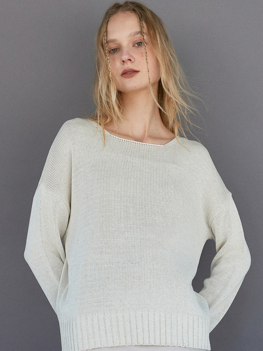 OU626 linen loose knit (ivory)