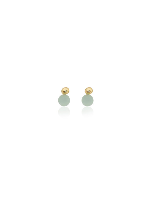 Green Ball Earrings[Two Way]