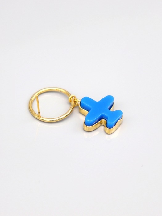 Color acrylic airplane gold ring Eearings 컬러 비행기 골드링 은침 귀걸이