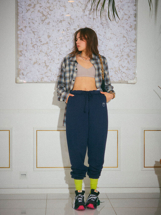 Loose Fit Piper Sweat pants (Navy)