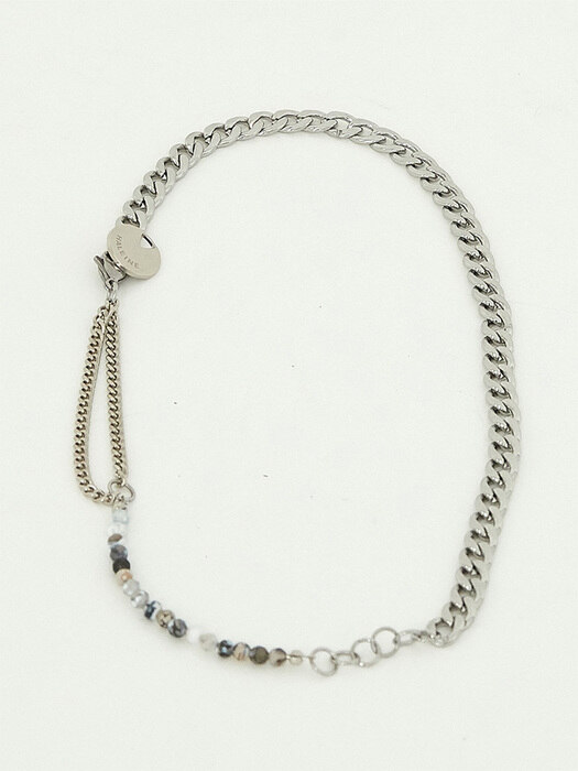 GREYSTONE metal mix necklace(NA205)
