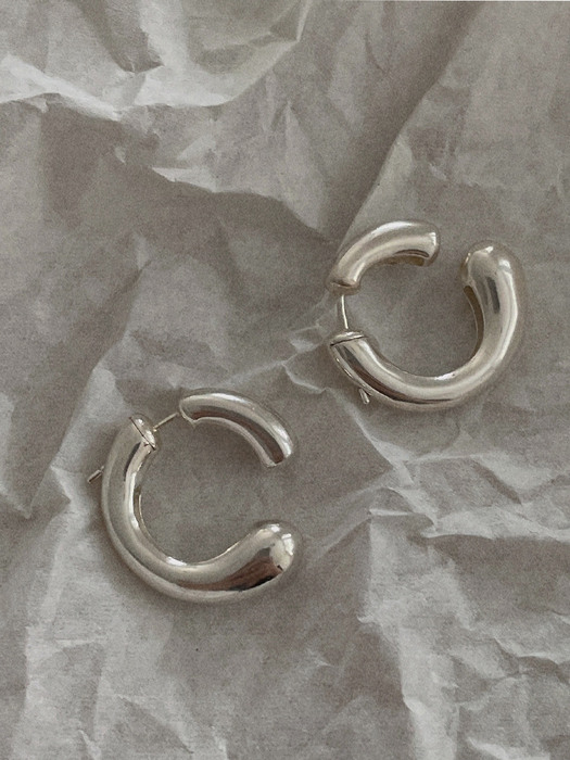 silver925 mate earring