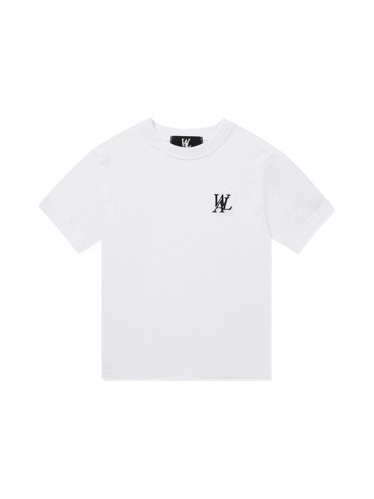 Signature soft crop T-shirt -WHITE