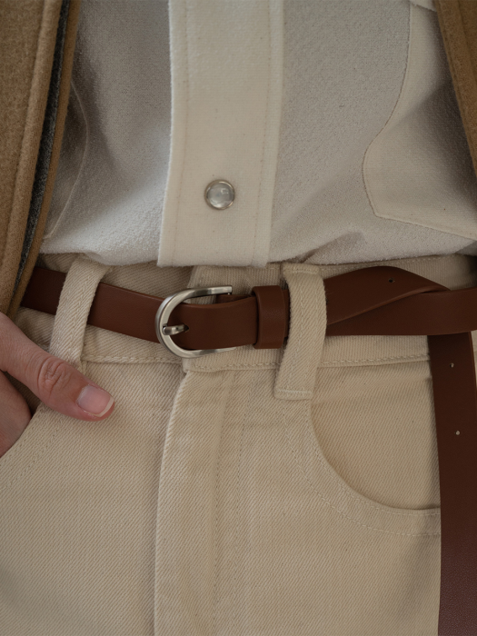 Around small belt Smoky tan