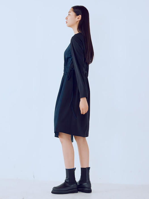 Waist String Point Dress  Black (KE1871M025)