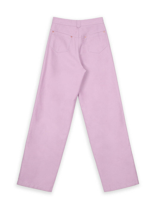 Stich-Over Cotton Pants LILAC