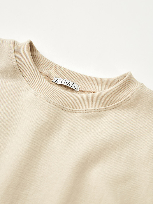 volume heavy sweatshirt_beige