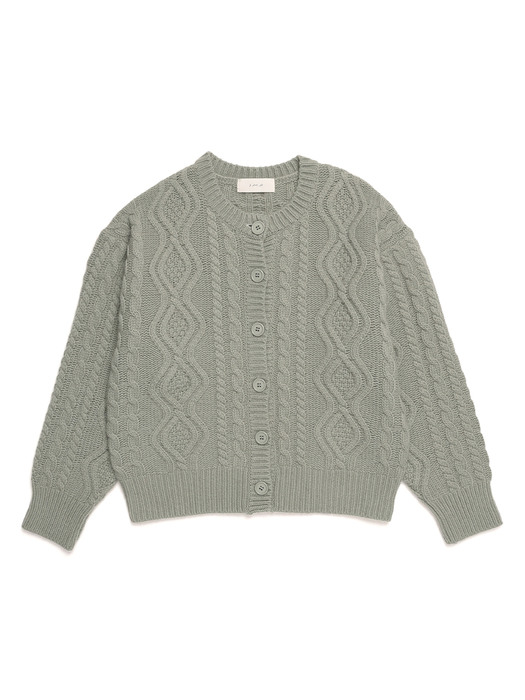 wool cable cardigan