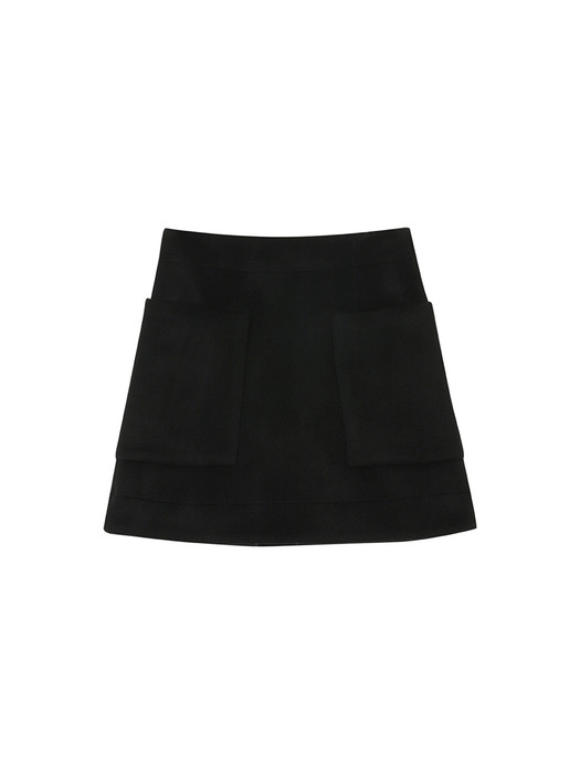 out pocket skirt (black)