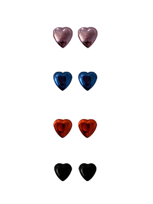 Cute Heart Color Mini Heart Earrings 928silver