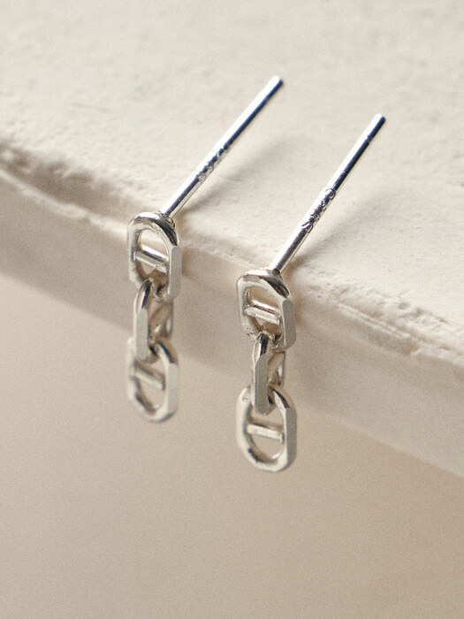 Silver925_Soyer H chain Earrings (Pinkgold,gold,Silver)