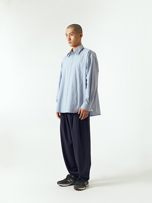 Banding Silhouette Pants_Navy