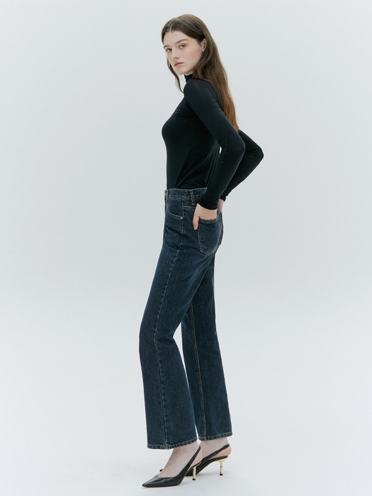 HIGH RISE BOOTCUT DENIM PANTS [2 Color]