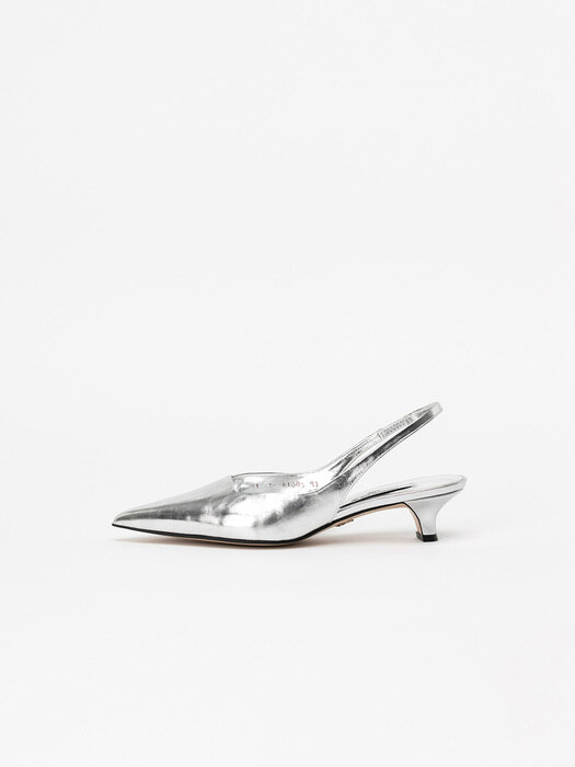 Chroma Slingback Pumps in Textured Silver