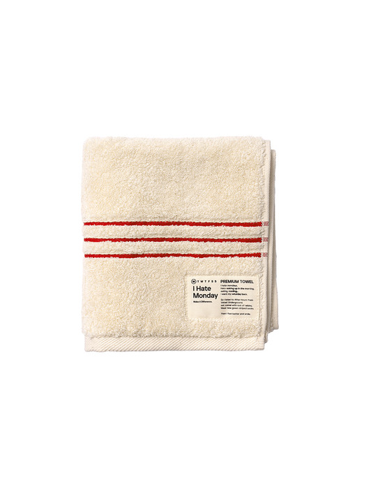 I Hate Monday Natural Towel Red