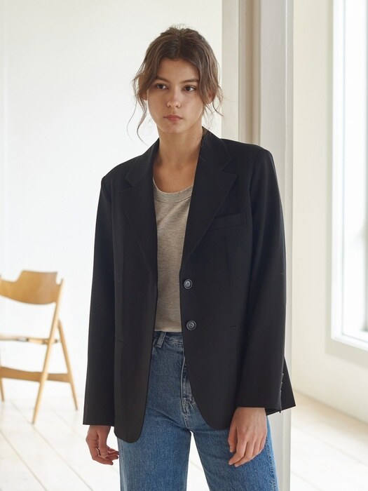 SS22 Part1. Muriel3 Classic Wool Jacket_Black