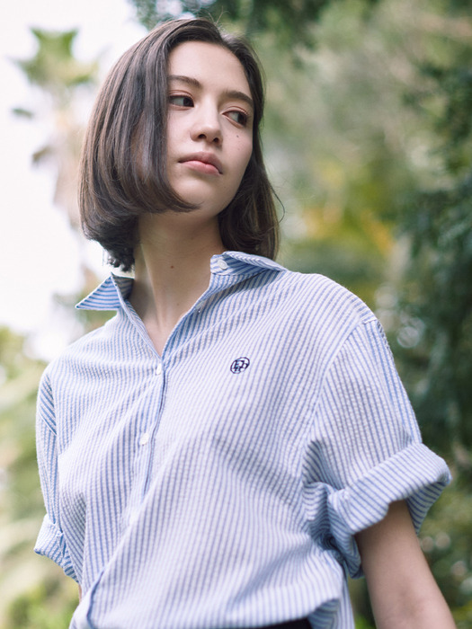 Stripe Half Sleeve Shirt_7color