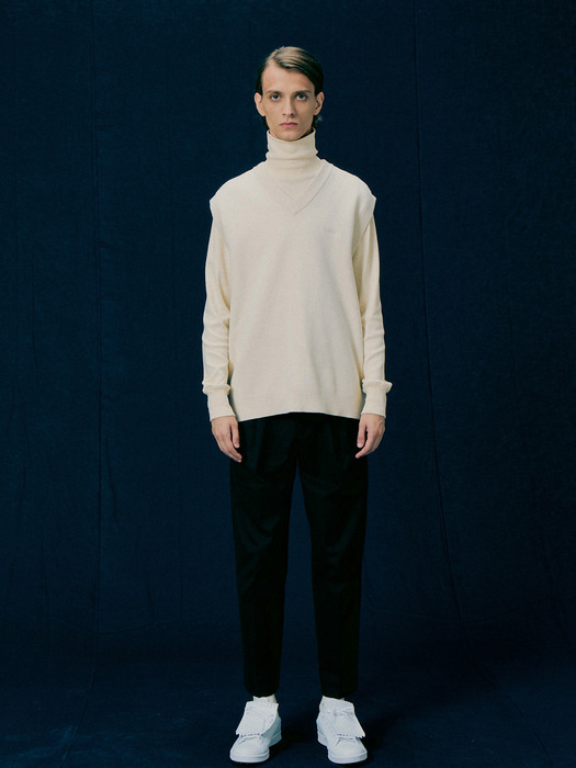 FINE-RIB TURTLENECK T-SHIRT_IVORY