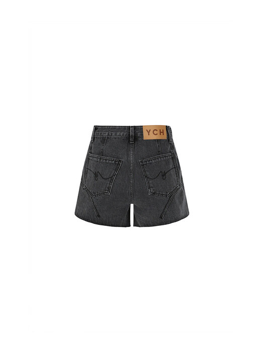 [SS22] WAIST DETAILED DENIM SHORTS