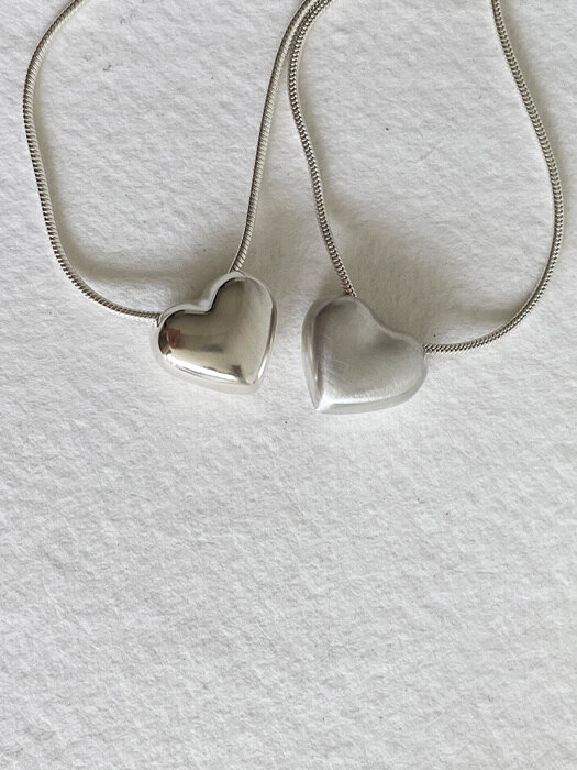 volume heart necklace (2 colors)