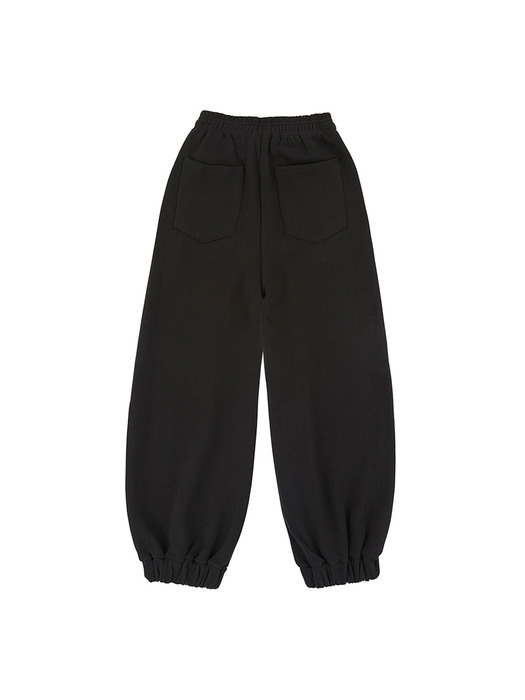 WIDE JOGGER PANTS BLACK