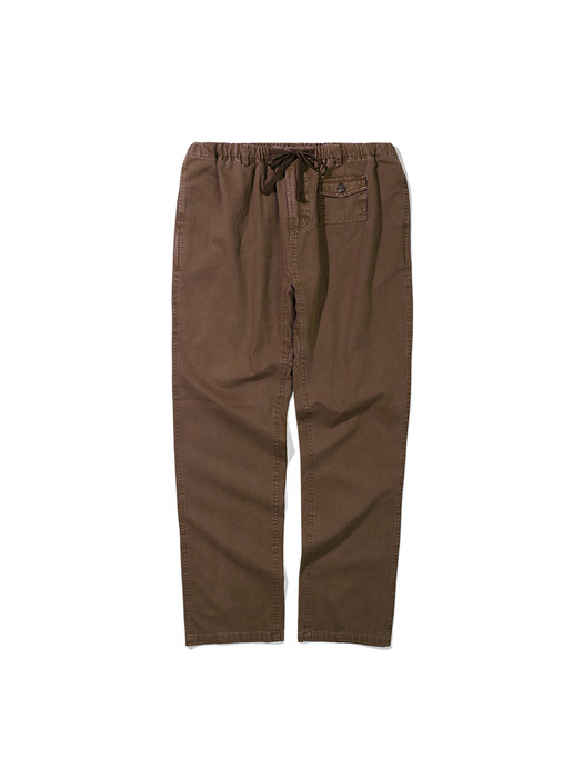 Garment Dyed Cotton Utility Pants (Brown)