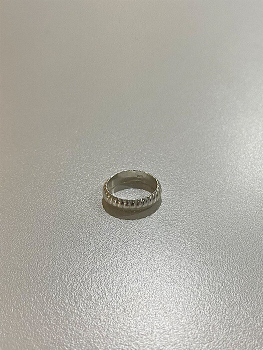 [925 silver]Cinq.silver.157 / flat croissant ring