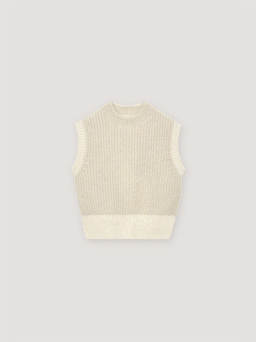[단독] Mohair Slit Knitted Vest