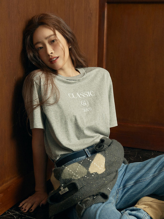 [CHA JUNG WON x GROVE] CLASSIC GRVR T [GREY]