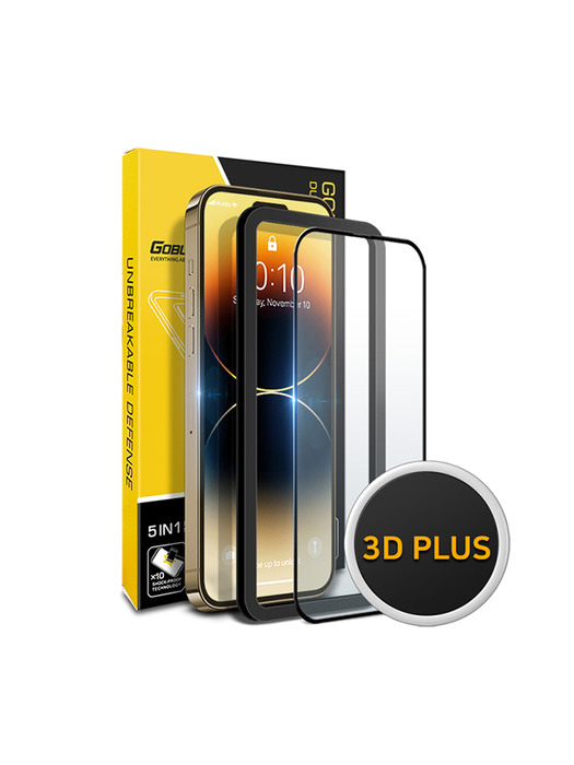 [GOBUKEE] 고부기 아이폰14 플러스 프로 프로맥스 3D 플러스 풀커버 강화유리 액정보호필름2매