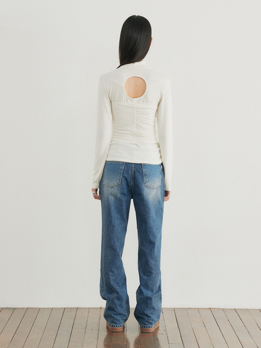 Turtle Cut-out Riversible Top_Cream