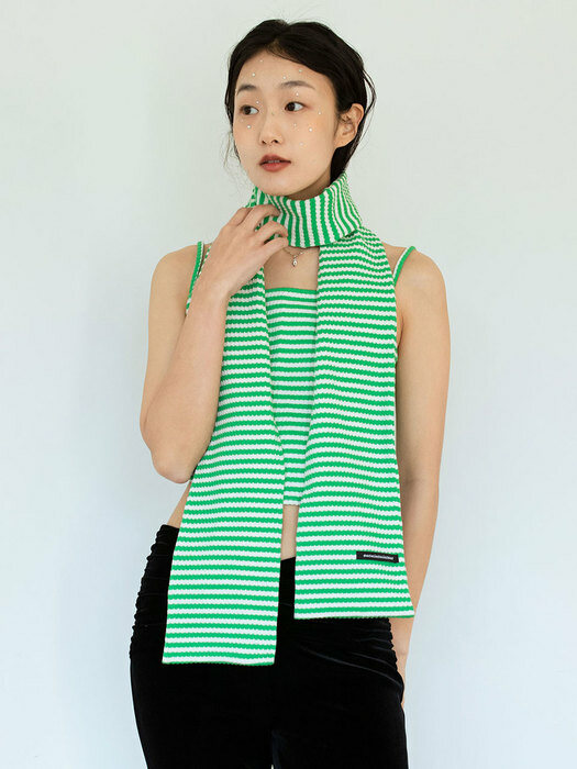 STRIPE MUFFLER_GREEN