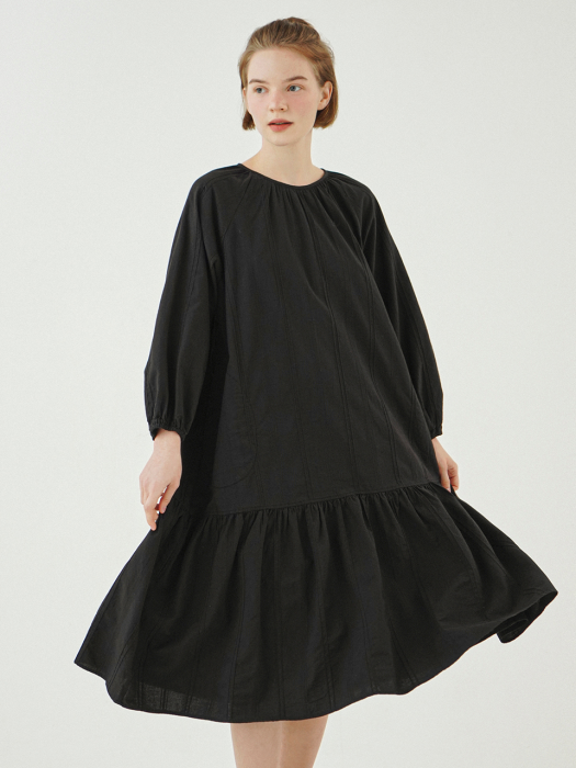 피에로 드레스 (코튼) 블랙 231202SBK (벨트포함)