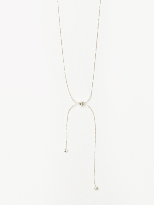 [Silver925] TR024 ribbon round tie necklace