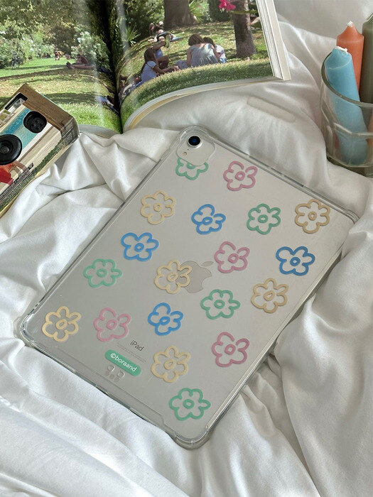 Soft flower iPad case (jellyhard)