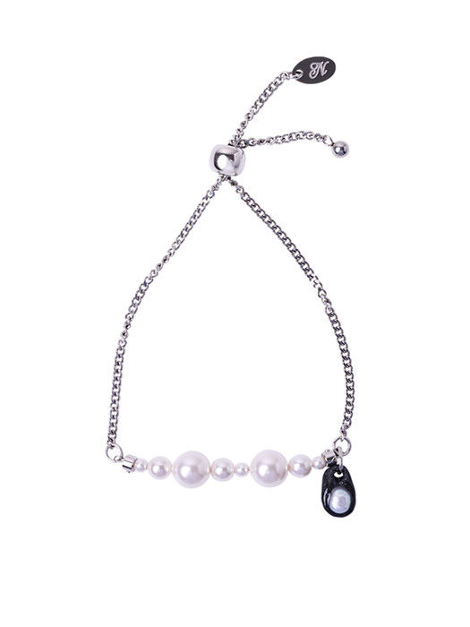 pearl pendant chain bracelet