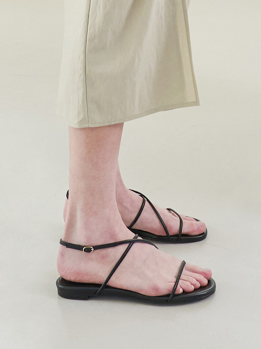 May Sandals Leather Black