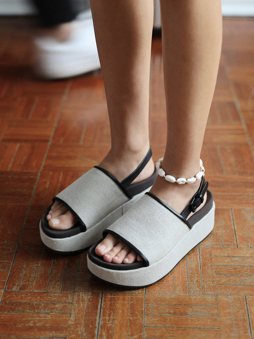 LOTTI Simply Combi Platform Sandals - 4colors 콤비 플랫폼 슬링백 샌들