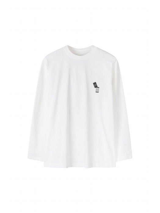Patchwork long-sleeve T-shirt_RJTAS22721WHX