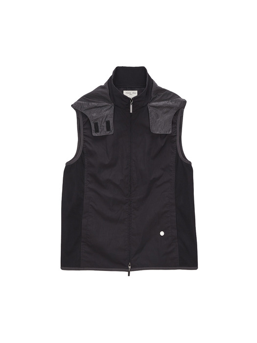 NYLON GUIDER VEST FOR WOMEN IN BLACK