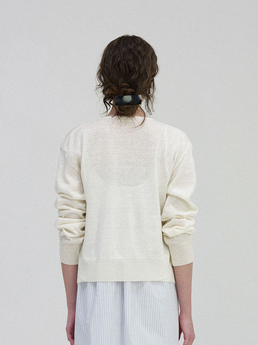 Panna round cardigan (Ivory)