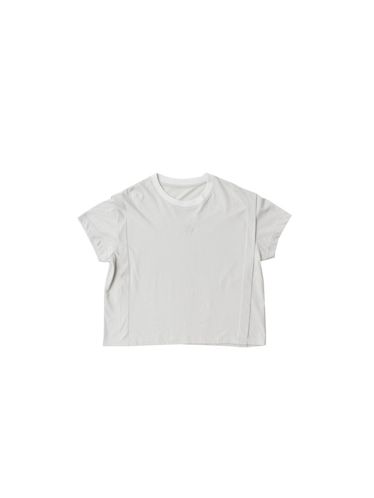 Cozy Emblem T Shirt - Light Gray