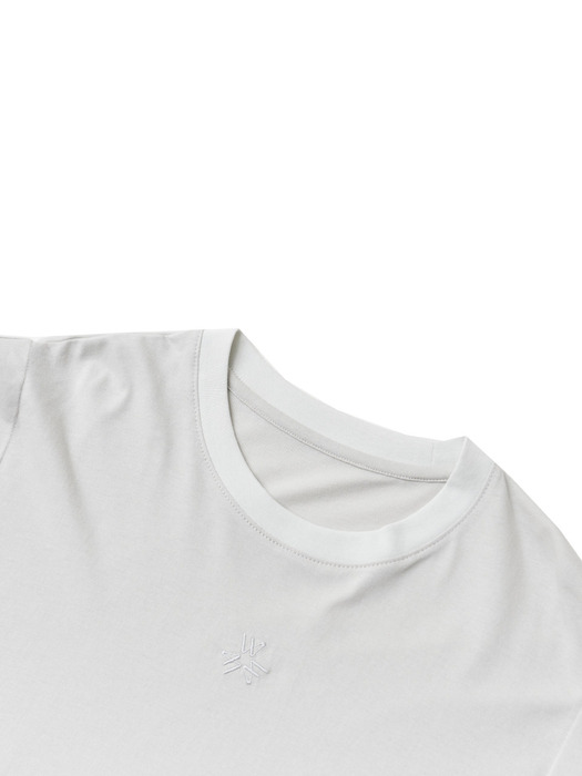 Cozy Emblem T Shirt - Light Gray