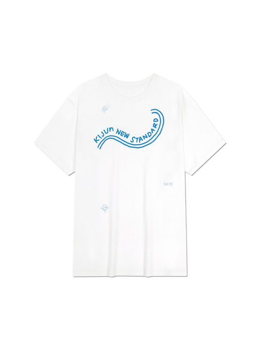 New Standard T-shirt UNISEX White Sky Blue