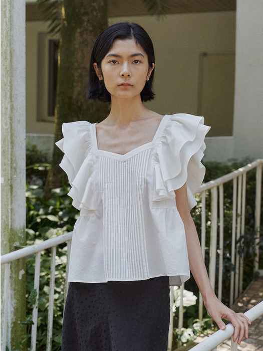 Erika Cotton Blouse in White