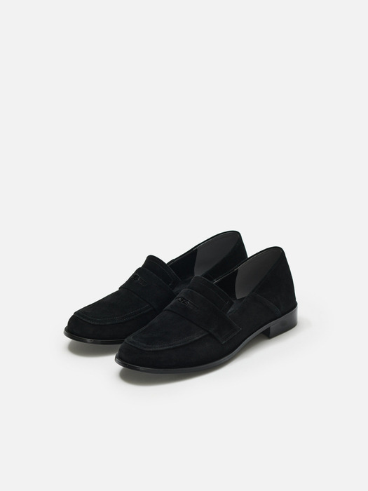 Soffy penny loafer Suede Black