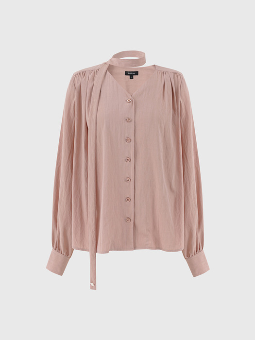 샤니 브이넥 타이 블라우스 / CHANEY V NECK TIE BLOUSE_3colors